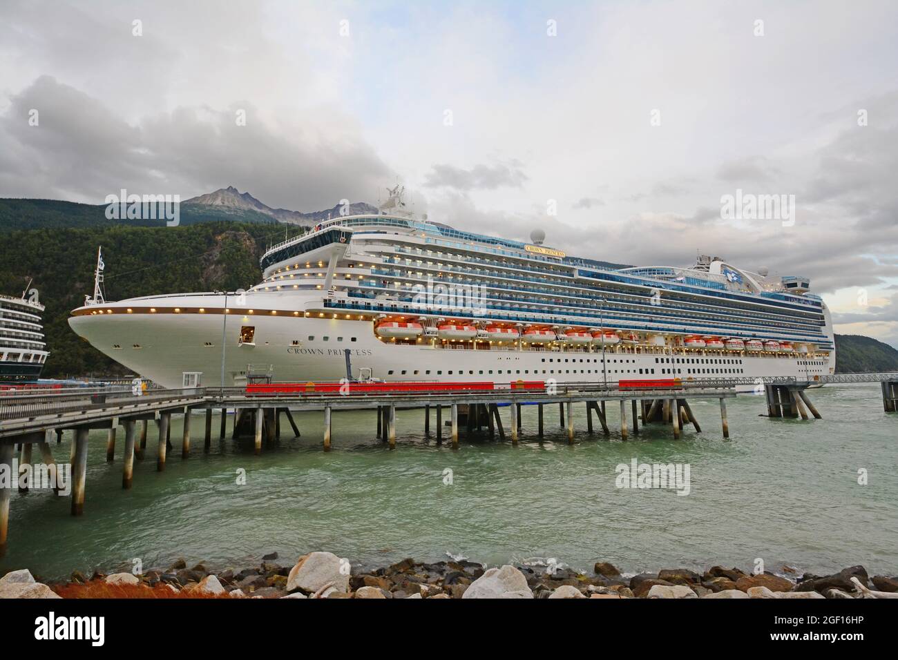 Cruise ship Skagway Alaska Stock Photo Alamy