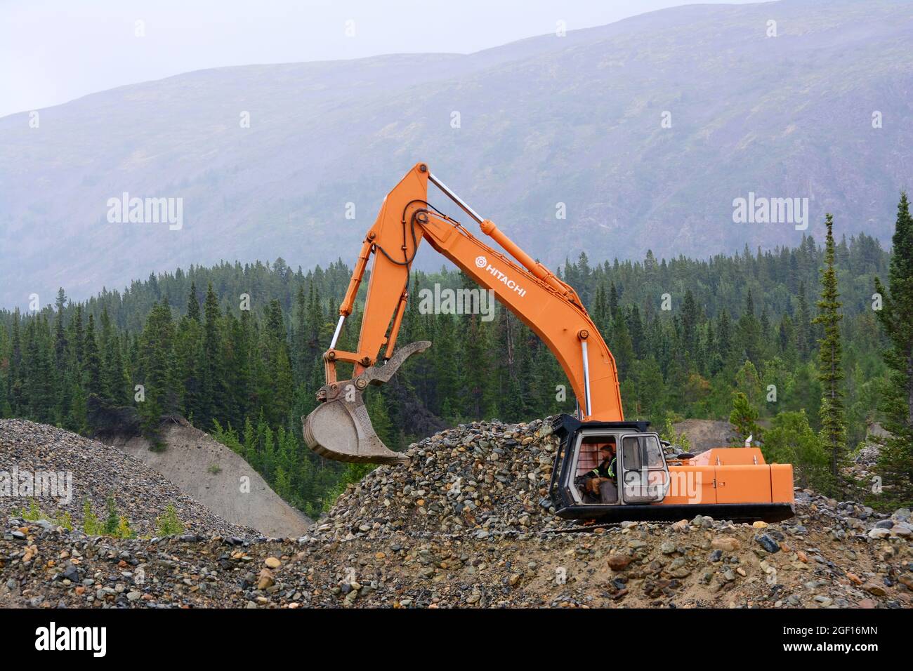 Digger in the Yukon, Canada Stock Photo Alamy