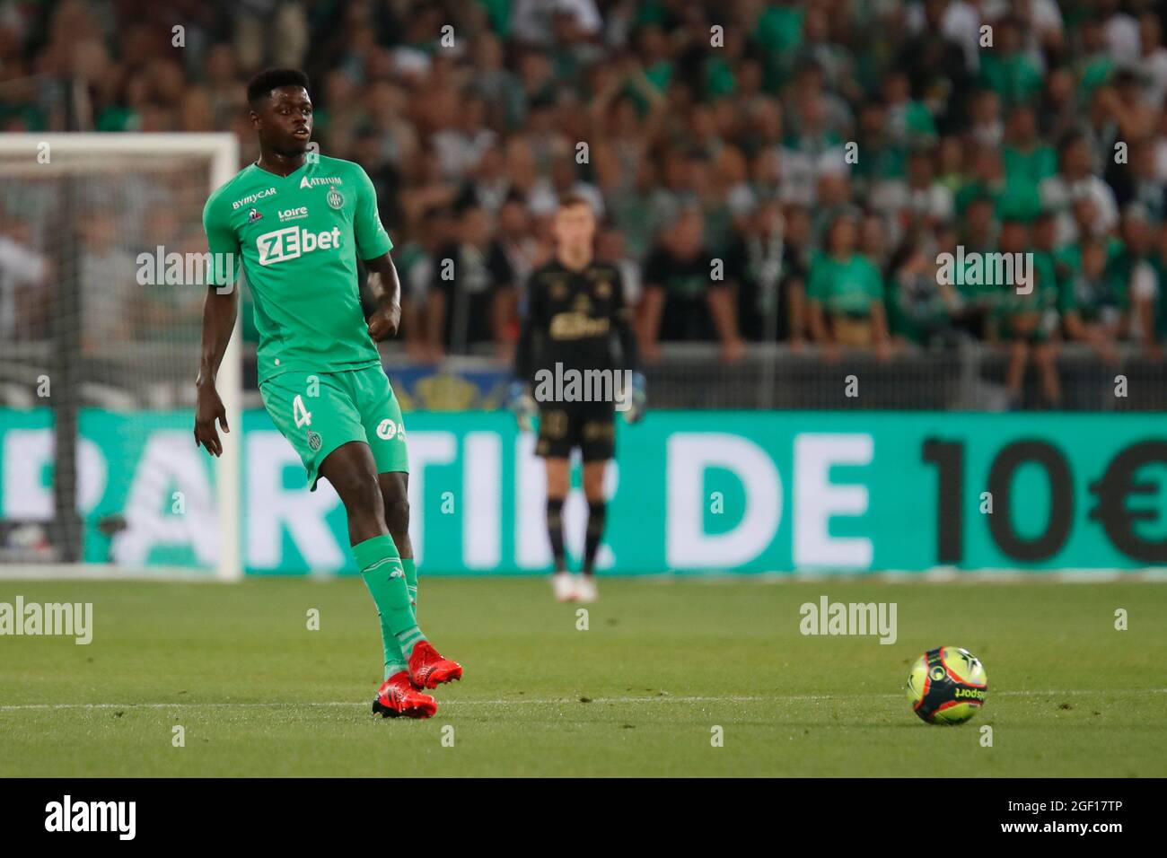 Saidou SOW of Saint Etienne during the French championship Ligue 1 football  match between AS Saint-Etienne and LOSC Lille on August 21, 2021 at  Geoffroy-Guichard stadium in Saint-Etienne, France - Photo Romain