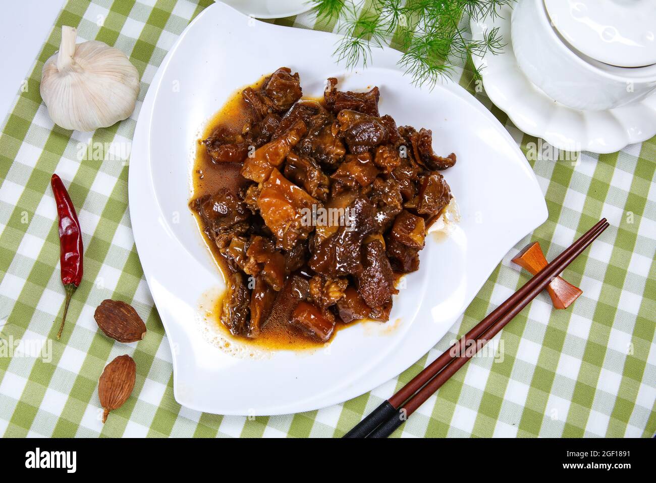 Braise in soy sauce beef brisket Stock Photo Alamy
