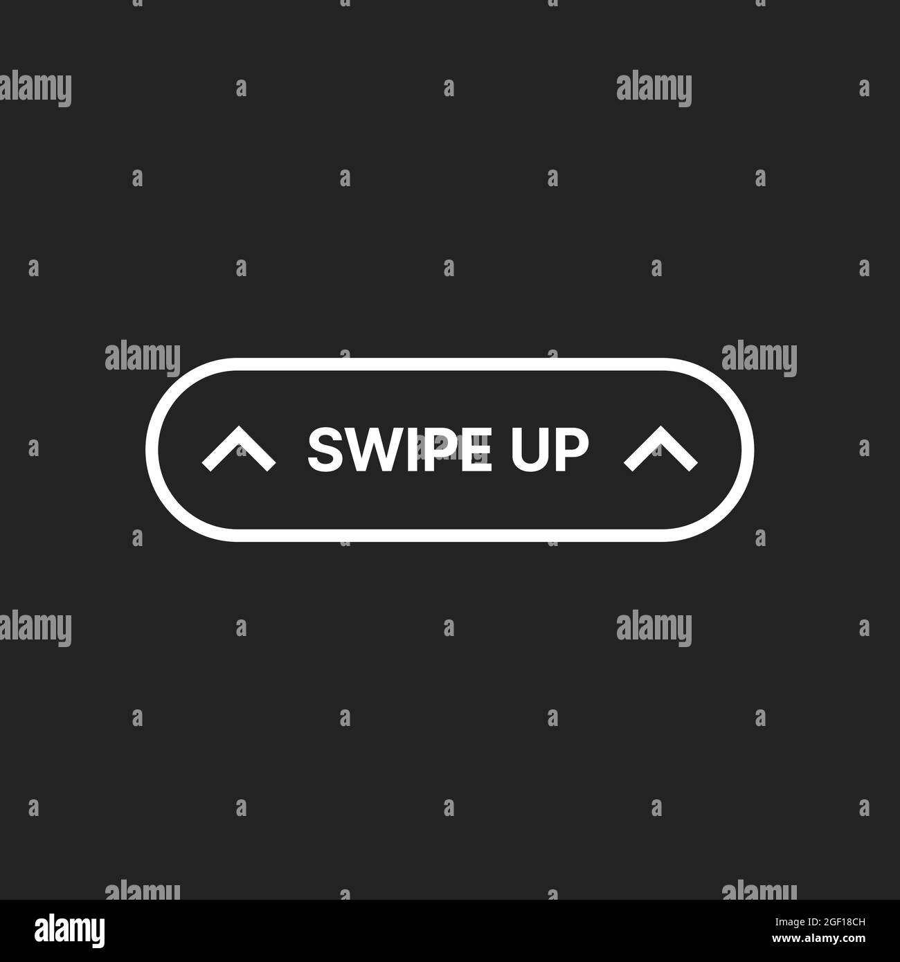 Swipe Up. Horizontal White Icon for Advertisement in Social Media. Vector illustration Stock Vector