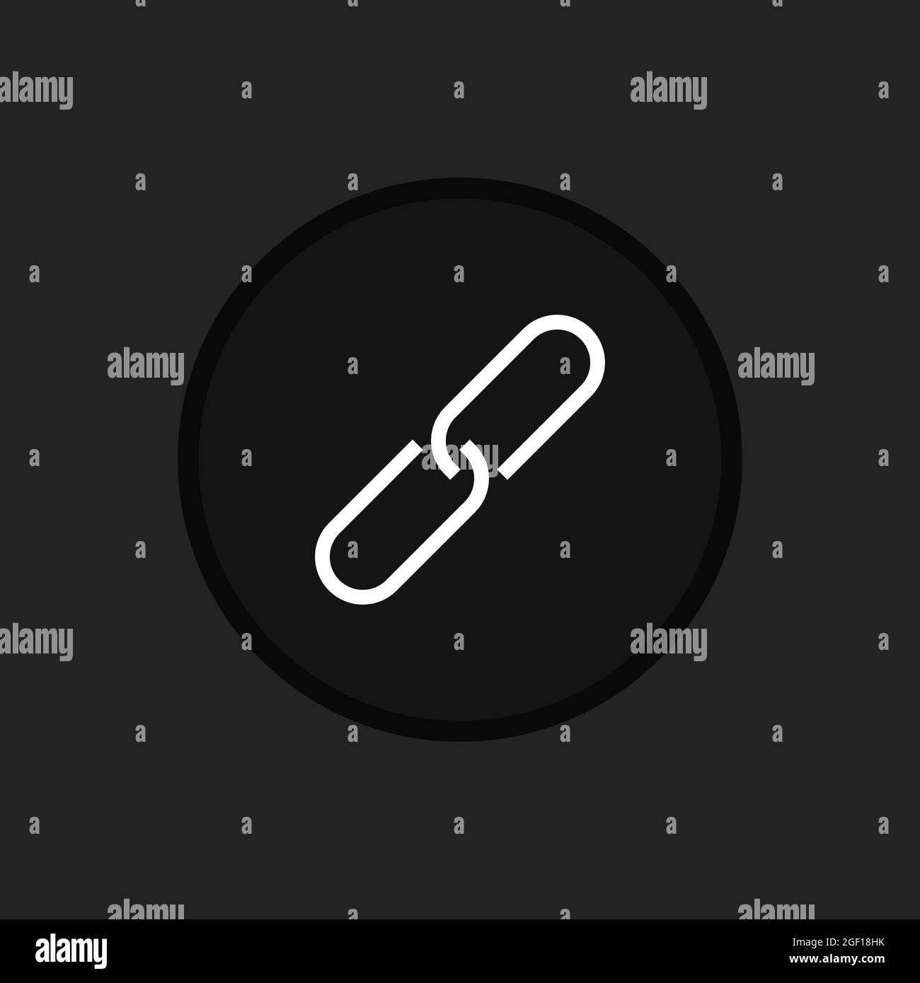 Black and White Chain Link Icon. Vector illustration Stock Vector Image
