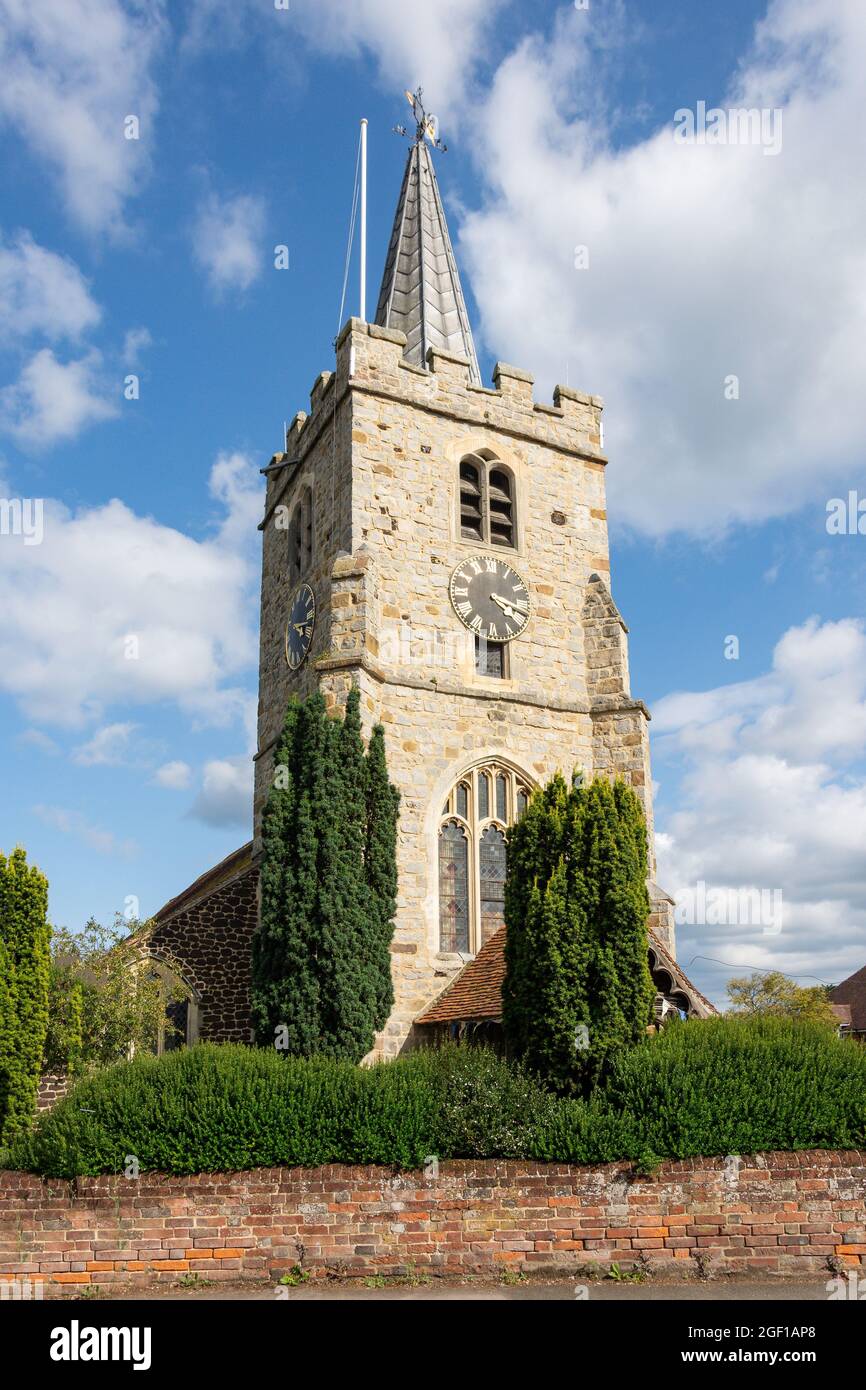 St Lawrence Church, The High Street, Chobham, Surrey, England, United Kingdom Stock Photo