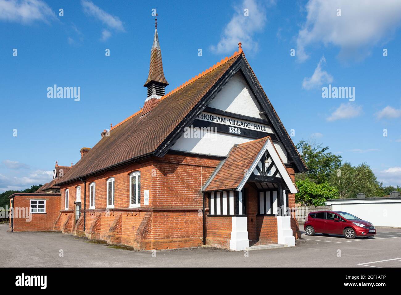 Chobham Village Hall (1888), Station Road, Chobham, Surrey, England, United Kingdom Stock Photo