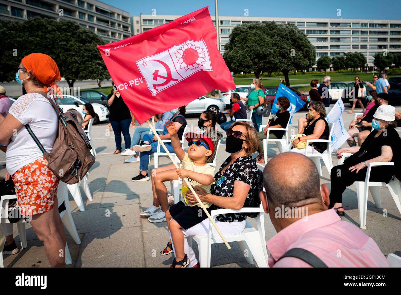 Matosinhos, Portugal. 22nd Aug, 2021. Supporters of Jerónimo Martins ...