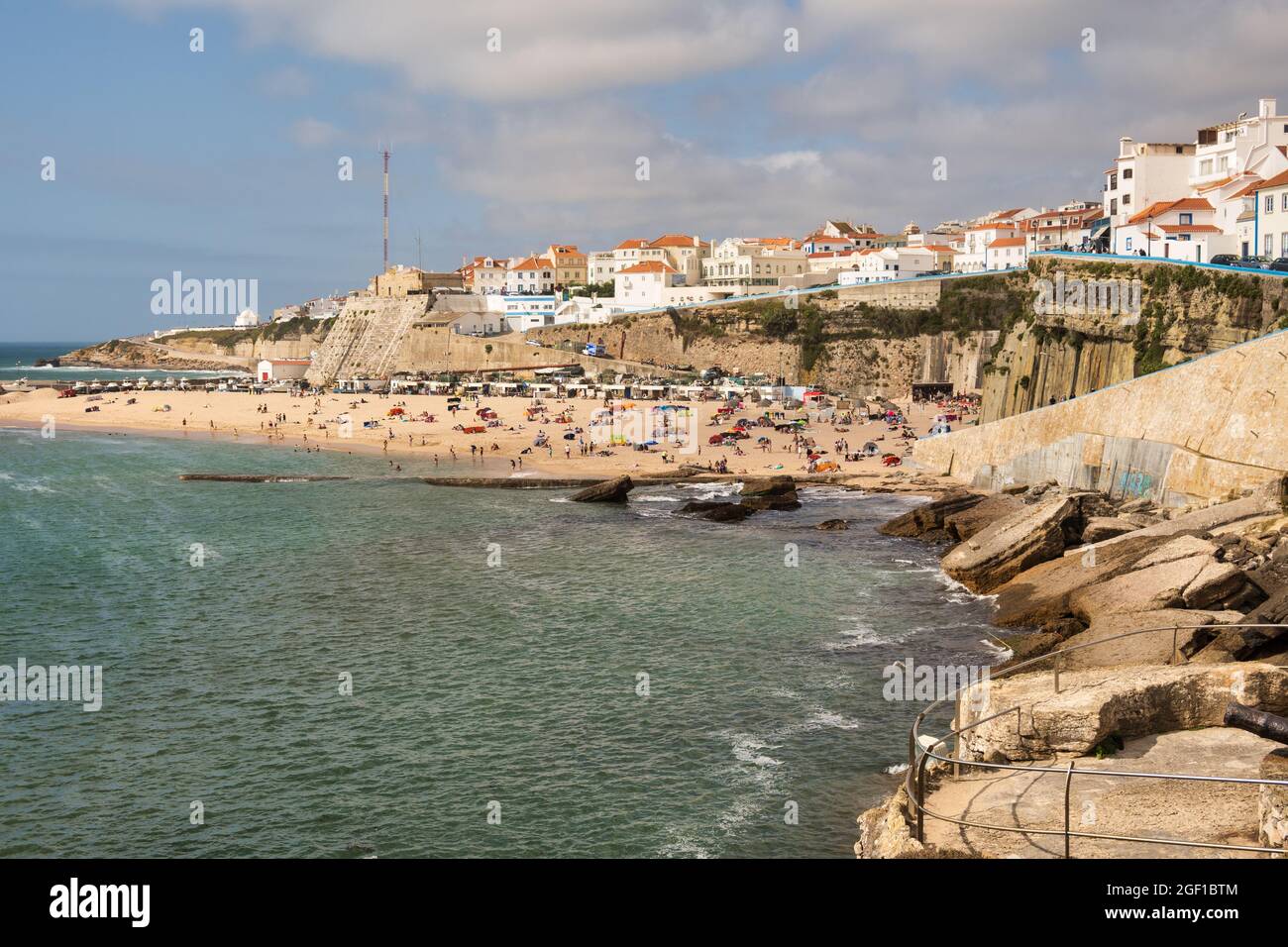 Mafra, Portugal. 11 August 2021.  view of Ericeira village in Portugal. Stock Photo