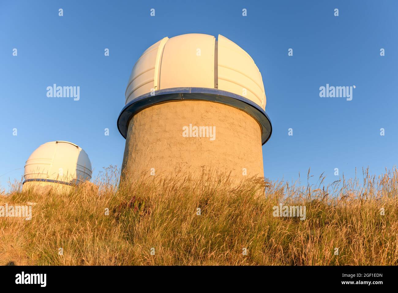 Astronomical observatory of the cosmodrome in Drôme in France. Stock Photo