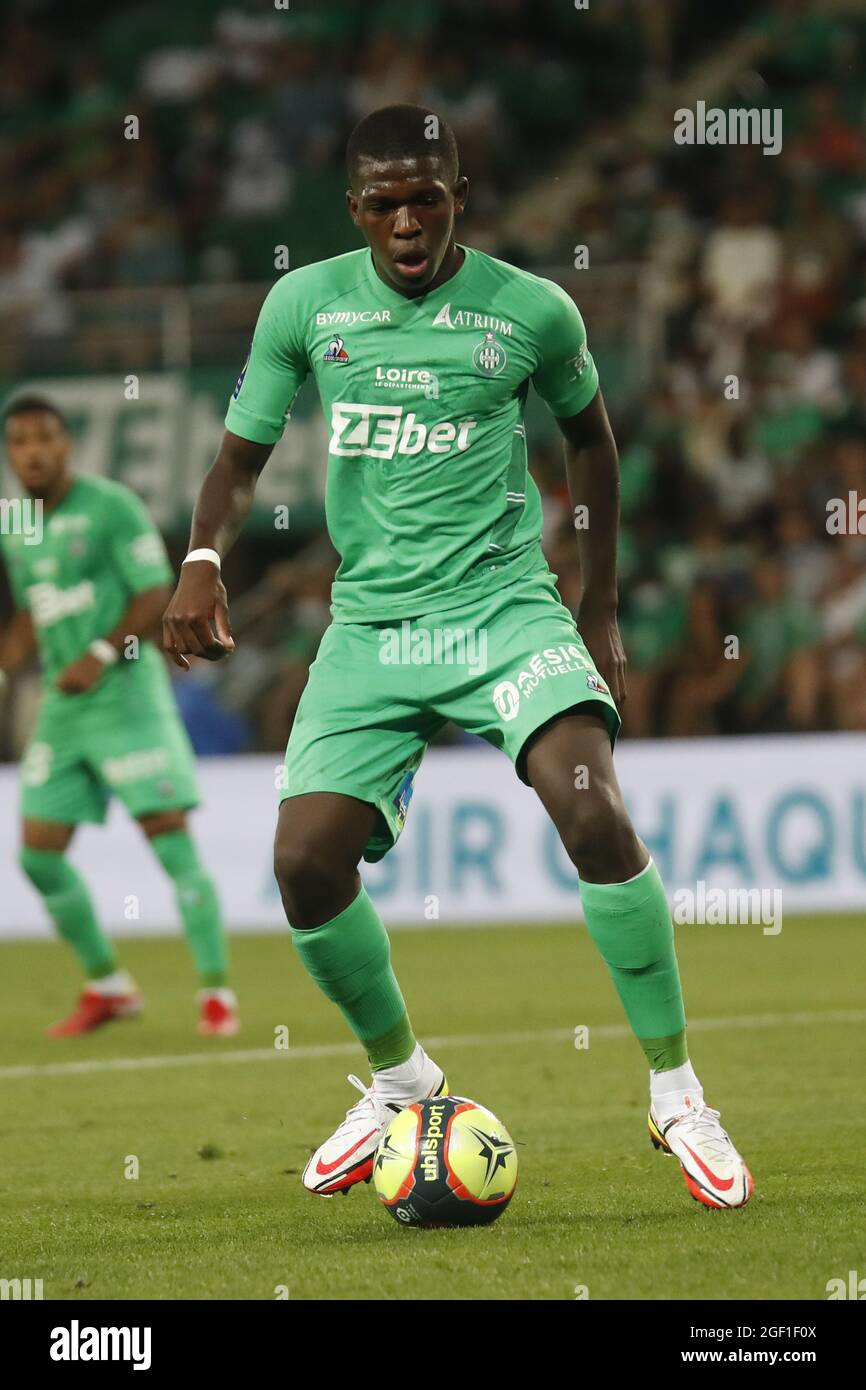 Lucas GOURNA DOUATH of Saint Etienne during the French championship Ligue 1 football  match between AS Saint-Etienne and LOSC Lille on August 21, 2021 at  Geoffroy-Guichard stadium in Saint-Etienne, France - Photo
