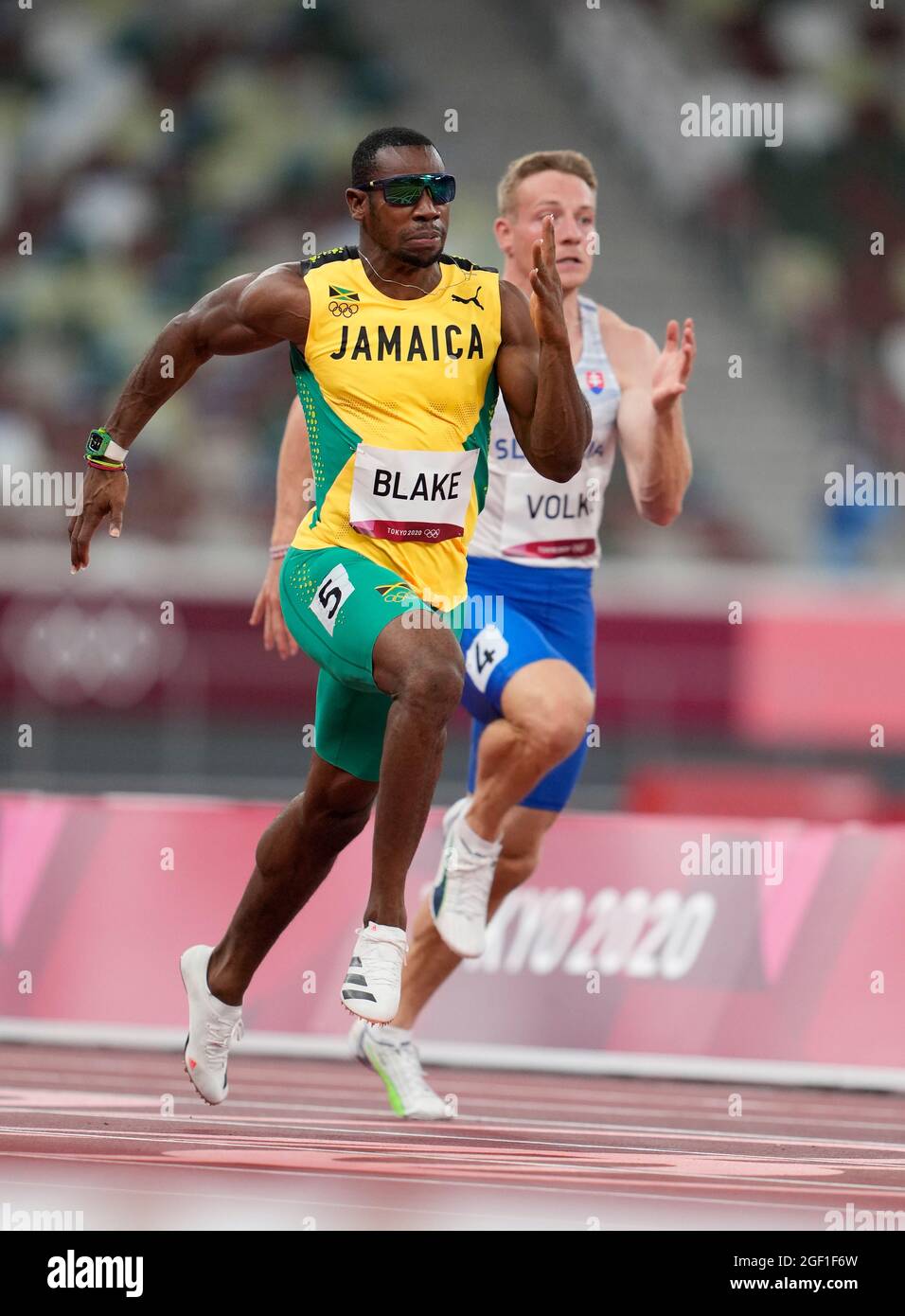 Yohan Blake running the 100 meters at the 2020 Tokyo Olympics Stock Photo -  Alamy