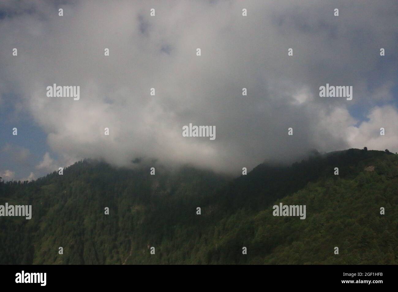 Summer morning view of mountain range Stock Photo