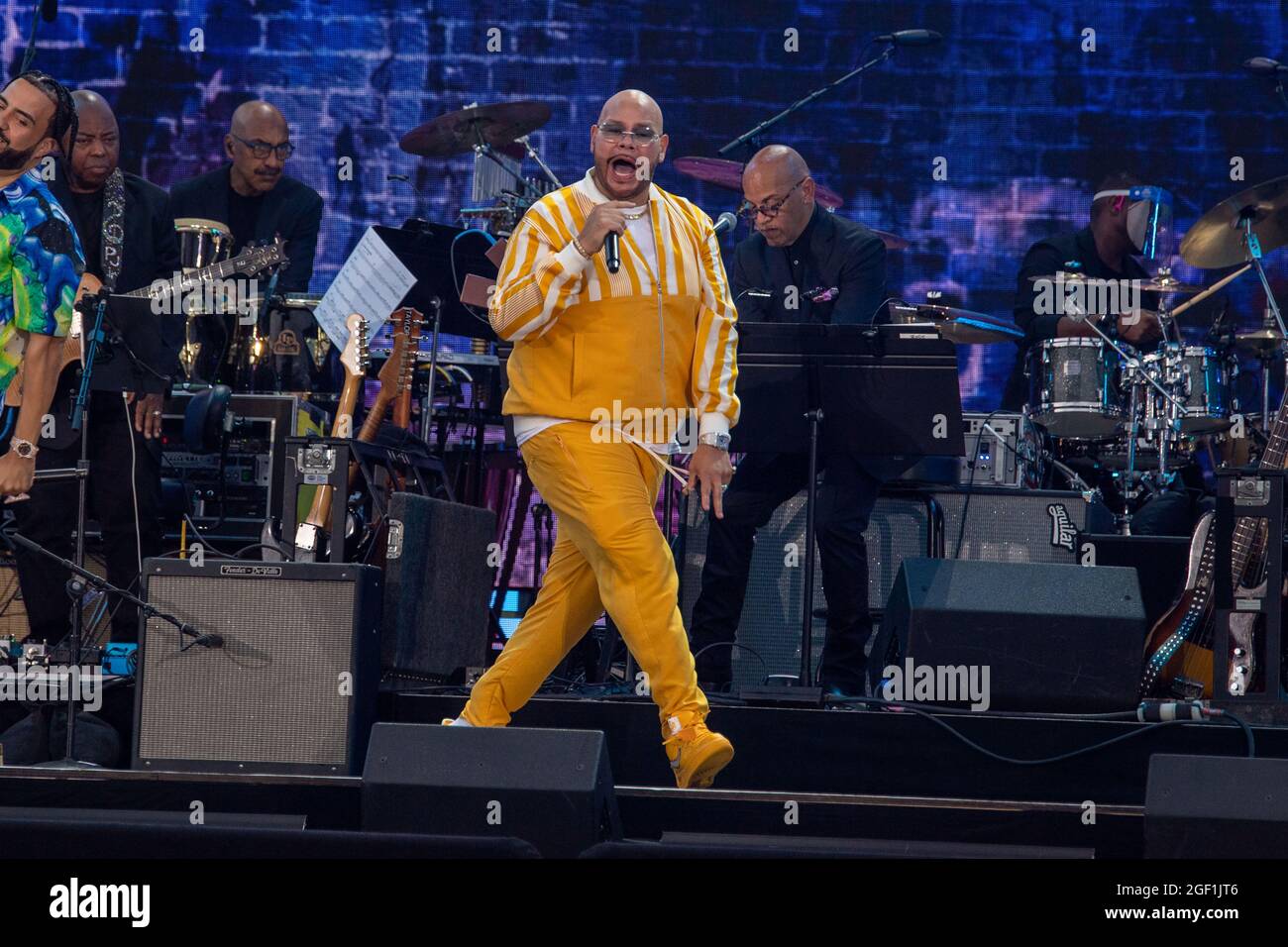 NEW YORK, NY AUGUST 21 Fat Joe performs during "We Love NYC The