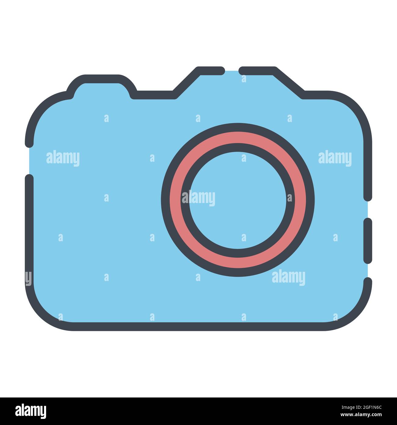 Icon Vector of Camera - Line Cut Style - simple illustration. Editable ...