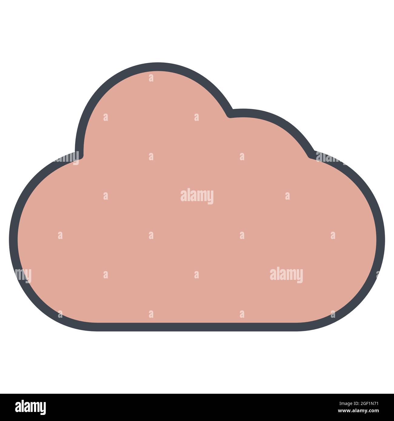 Icon Vector of Cloud - Line Cut Style - simple illustration. Editable ...