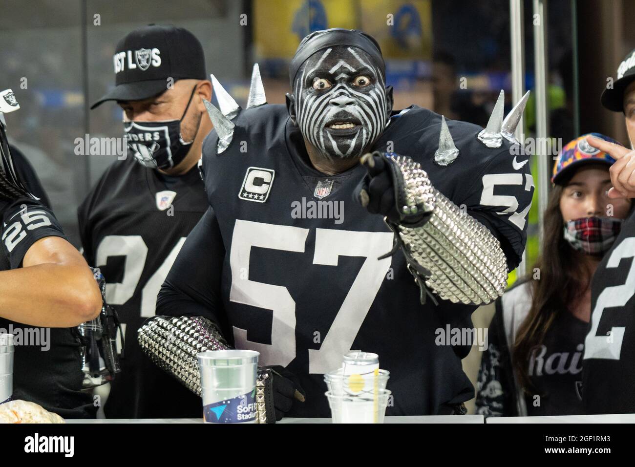 Las Vegas Raiders fan during a NFL preseason game against the Los