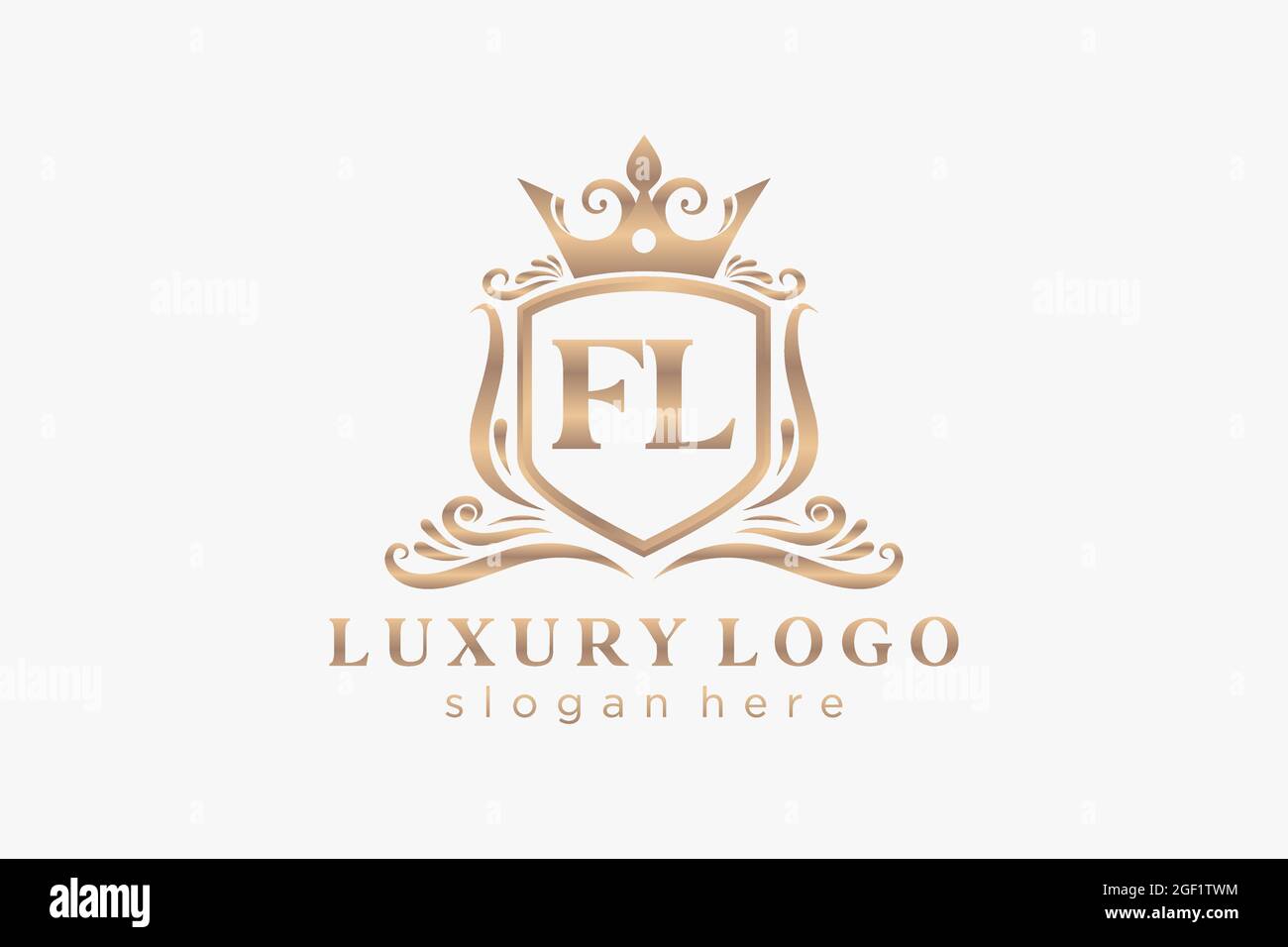 FL Letter Royal Luxury Logo template in vector art for Restaurant ...