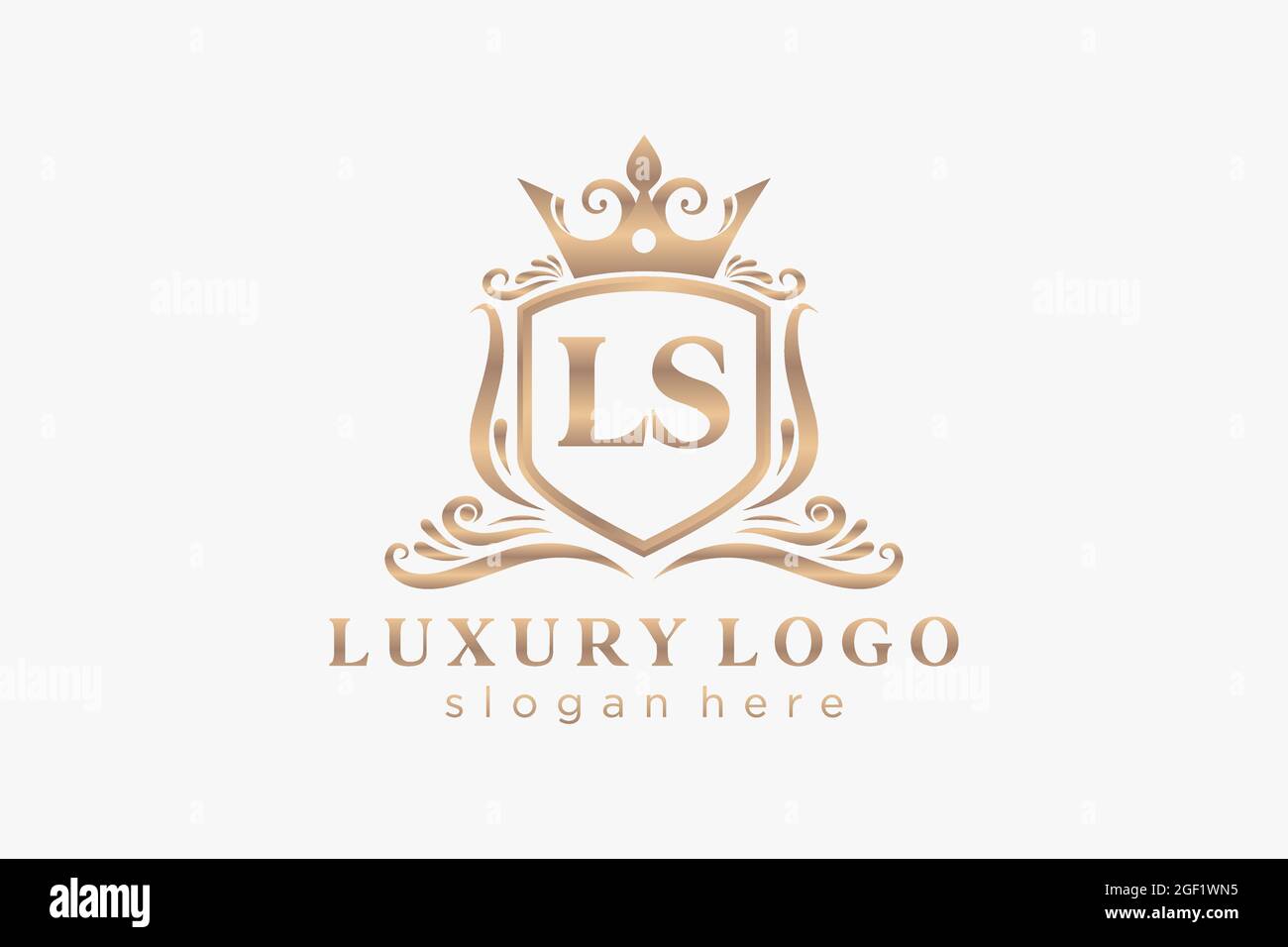 LS Letter Royal Luxury Logo template in vector art for Restaurant ...