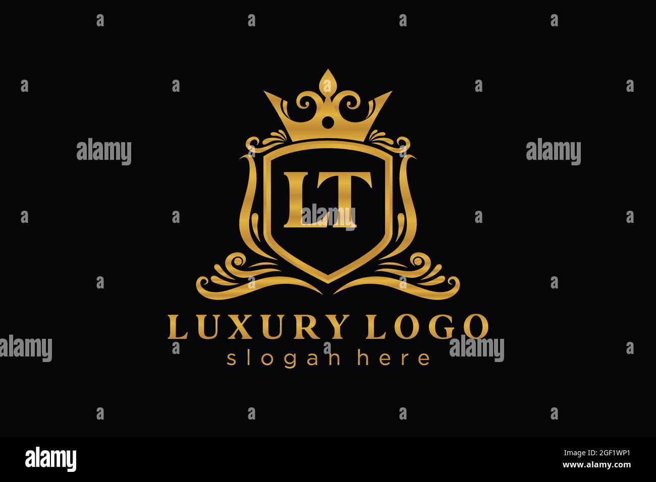LT Letter Royal Luxury Logo template in vector art for Restaurant ...