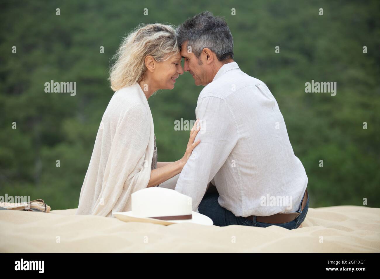 Fit mature woman on a beach hi-res stock photography and images - Alamy