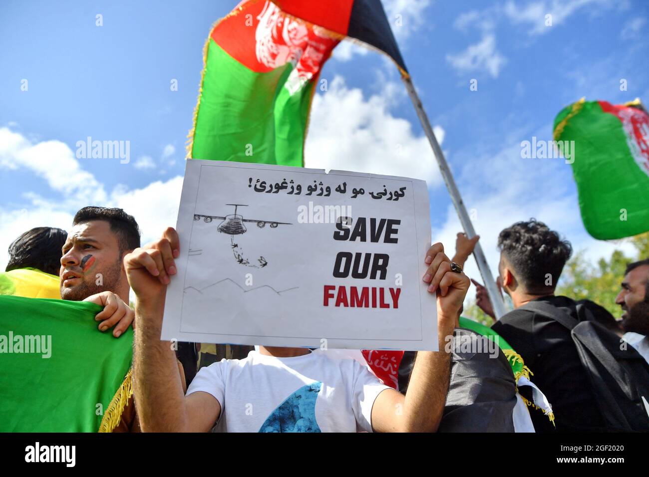 Rally in support for Afghanistan following the take over of the country ...