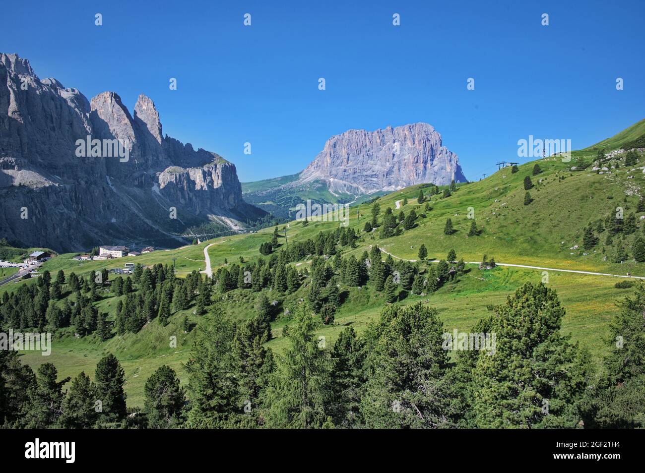 Amazing rocks of Dolomite mountains in Italy Stock Photo