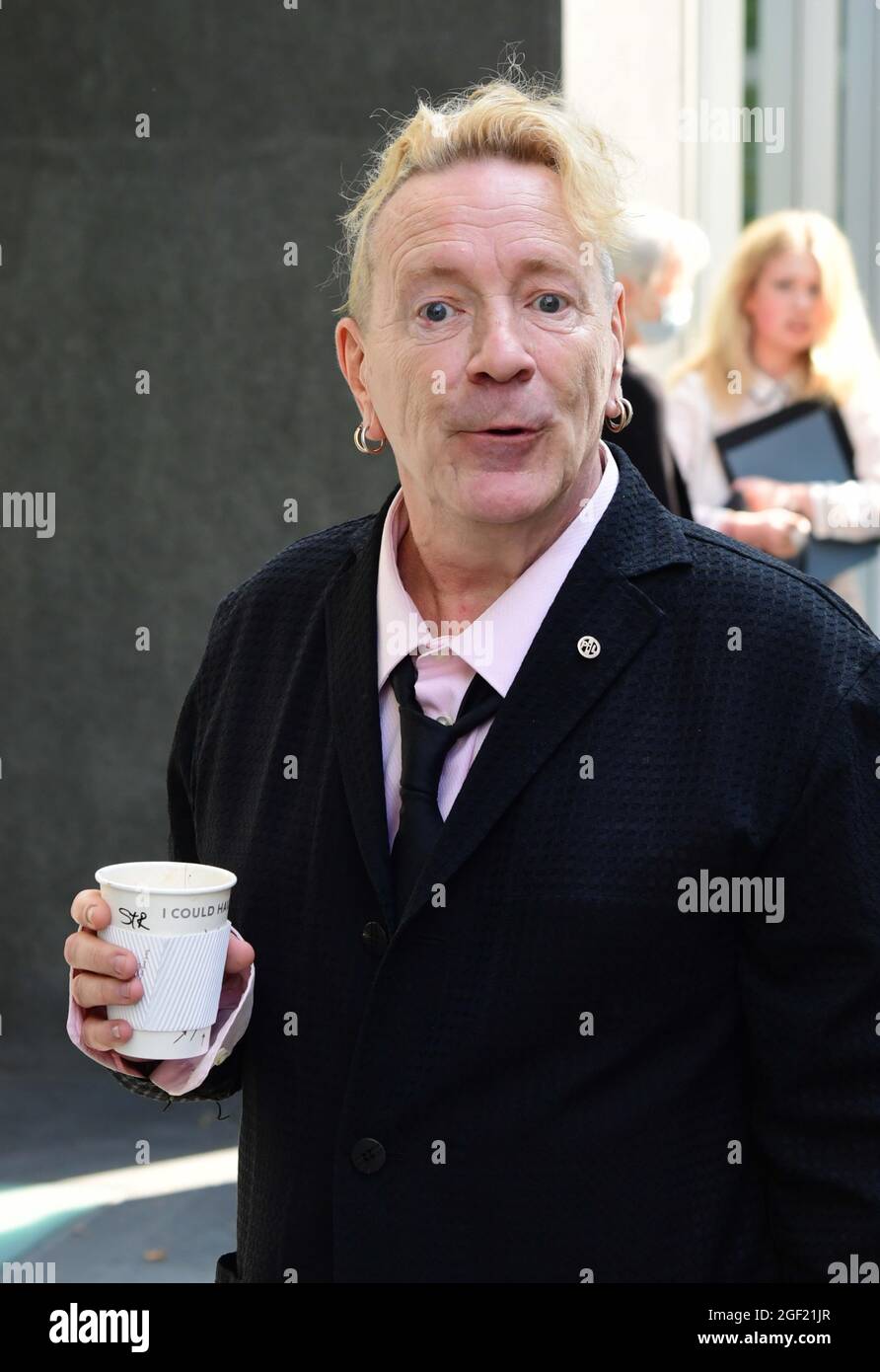 File photo dated 21/07/21 of John Lydon, aka Johnny Rotten, arriving at ...