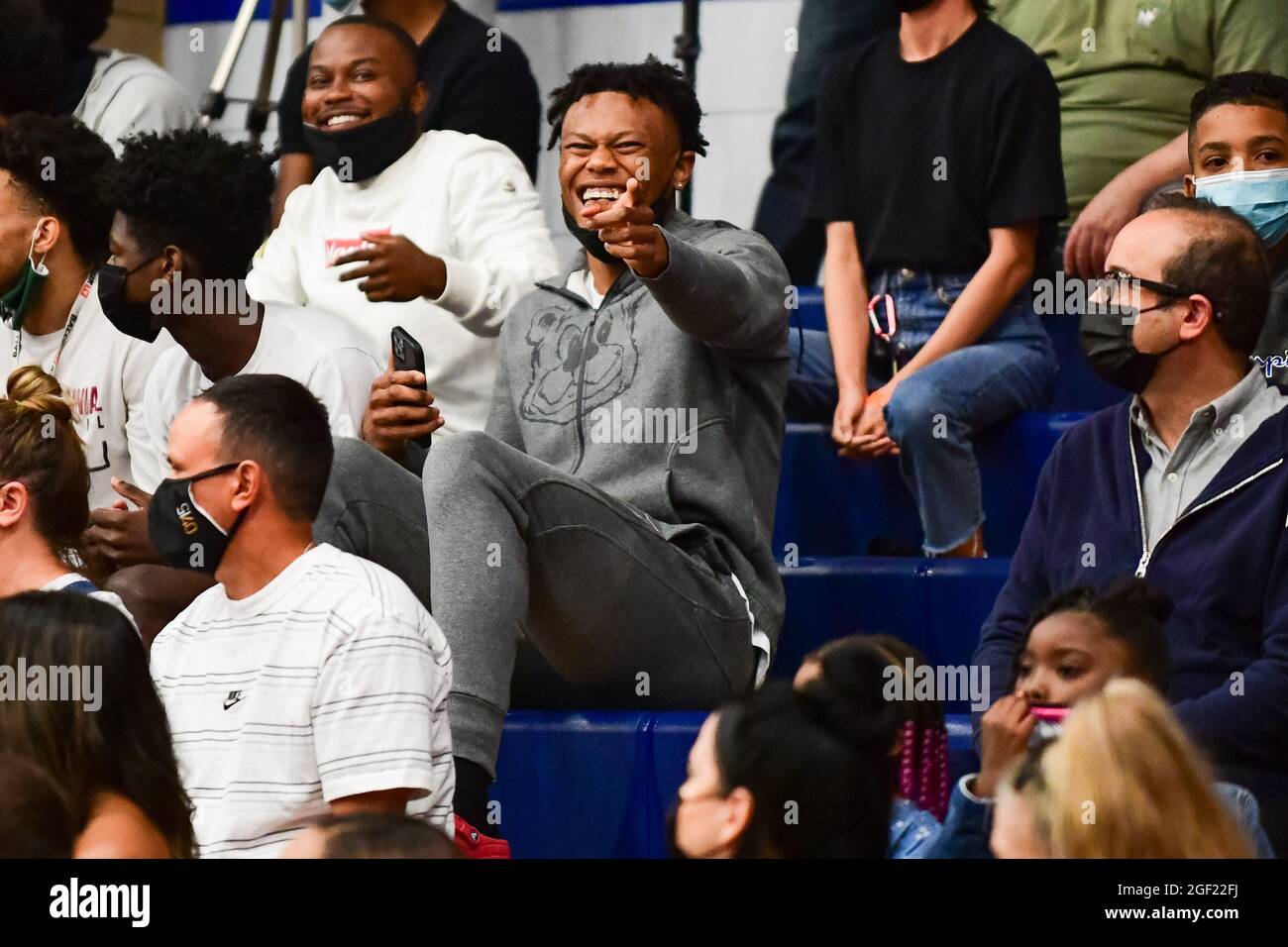 UCLA Bruins guard Jaylen Clark attends the 2021 CIF Southern Section Championship basketball game on Friday, June 11, 2021, in Chatsworth. Centennial Stock Photo