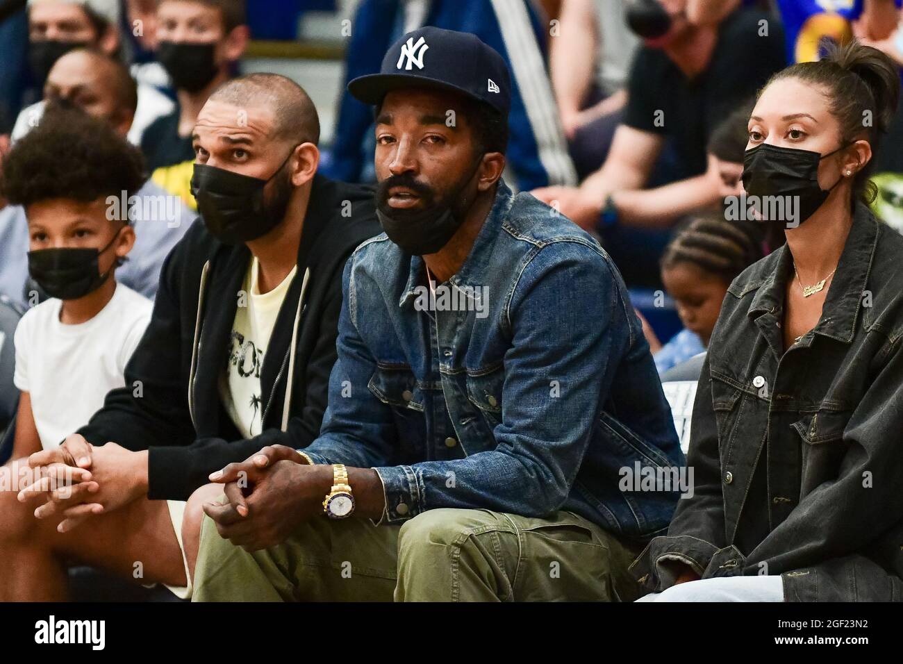 Former NBA star J.R. Smith looks on during the 2021 CIF Southern Section Championship basketball game on Friday, June 11, 2021, in Chatsworth. Centenn Stock Photo