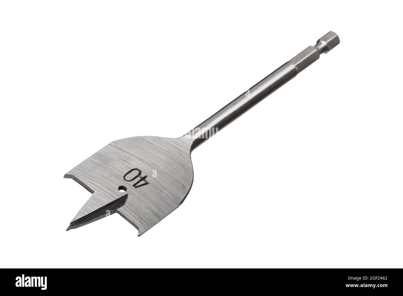 Flat wood drill bit with a diameter of 40 mm isolated on white background Stock Photo Alamy