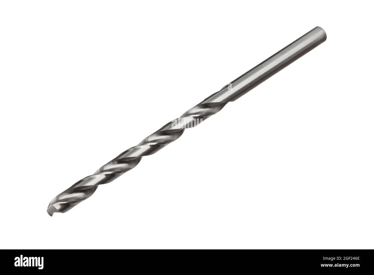 Drill bit for drilling metal isolated on white background. Drill bit