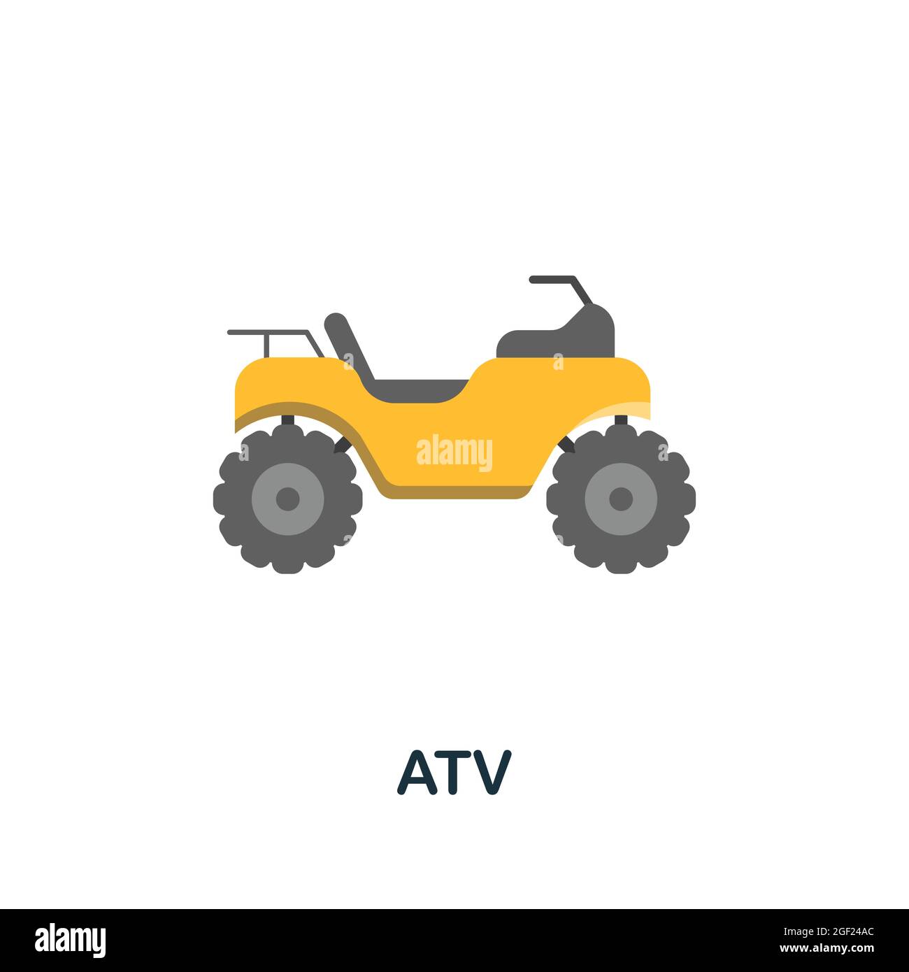 Atv icon. Flat sign element from extreme sport collection. Creative Atv icon for web design, templates, infographics and more Stock Vector