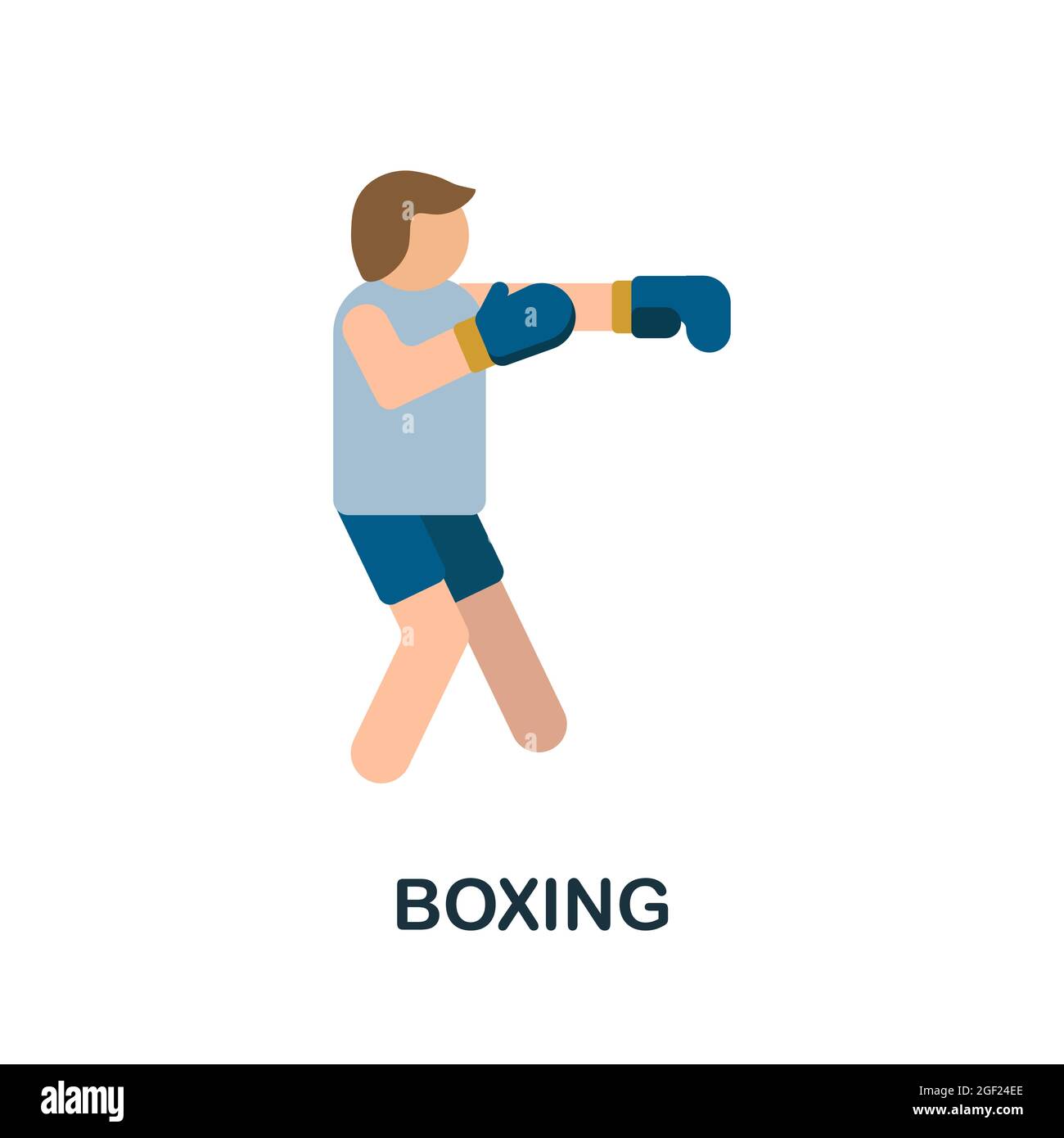 Boxing icon. Flat sign element from extreme sport collection. Creative Boxing icon for web design, templates, infographics and more Stock Vector