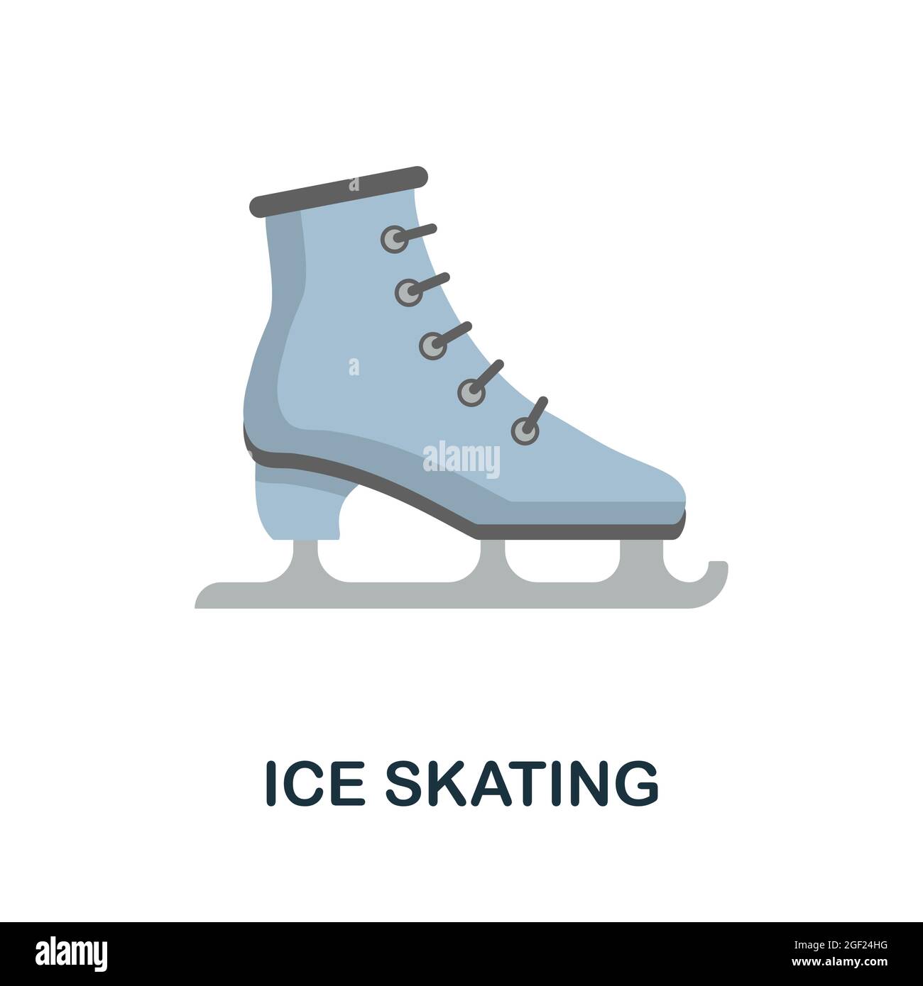 Ice Skating icon. Flat sign element from extreme sport collection