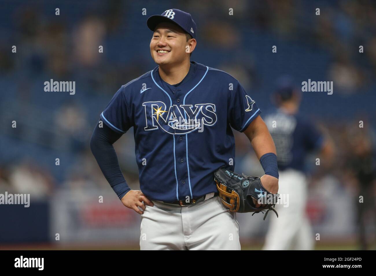 St. Petersburg, FL. USA; Tampa Bay Rays first baseman JiMan Choi (26