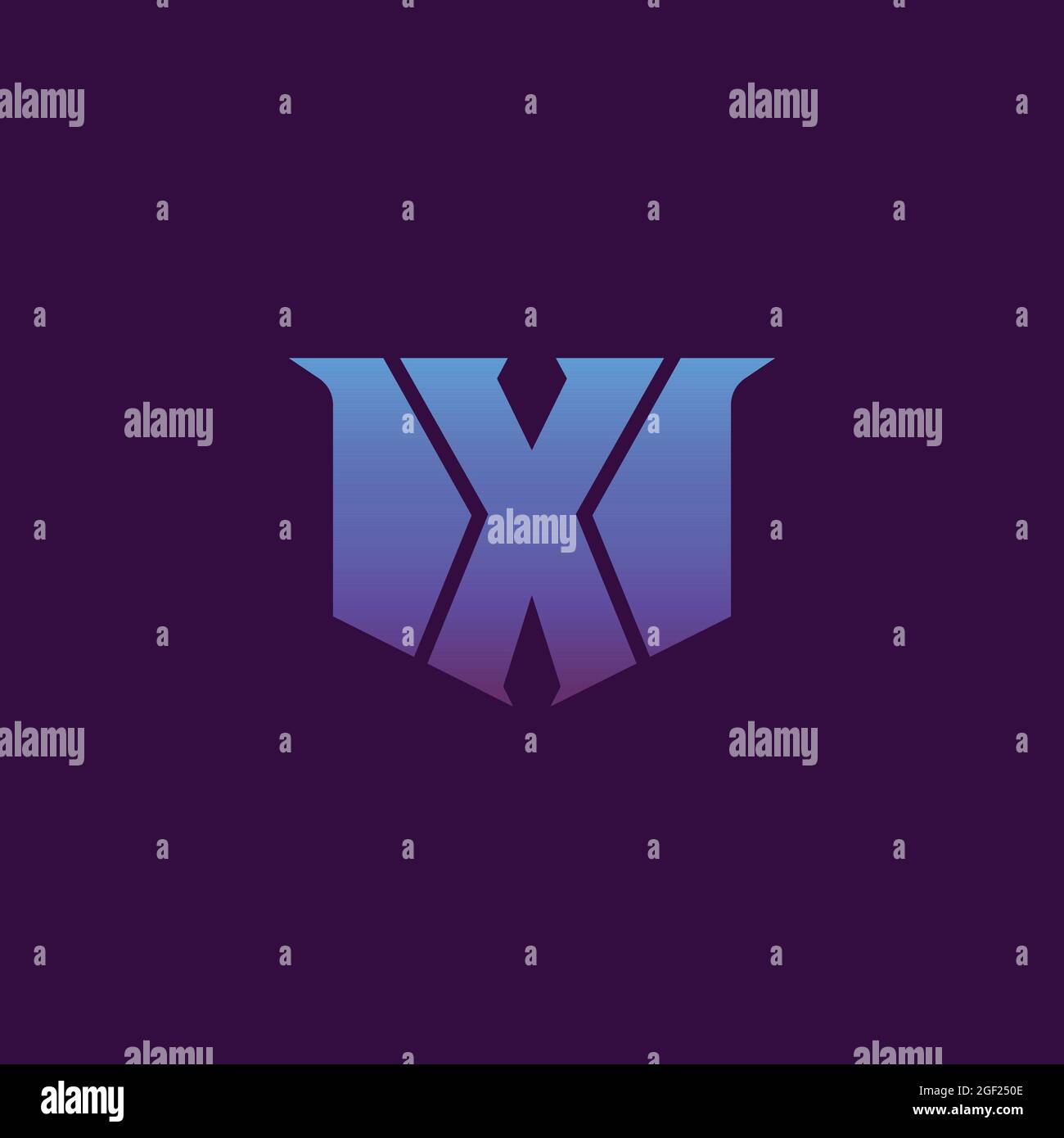 professional X letter monogram gaming logo. e-sport letter logo design ...