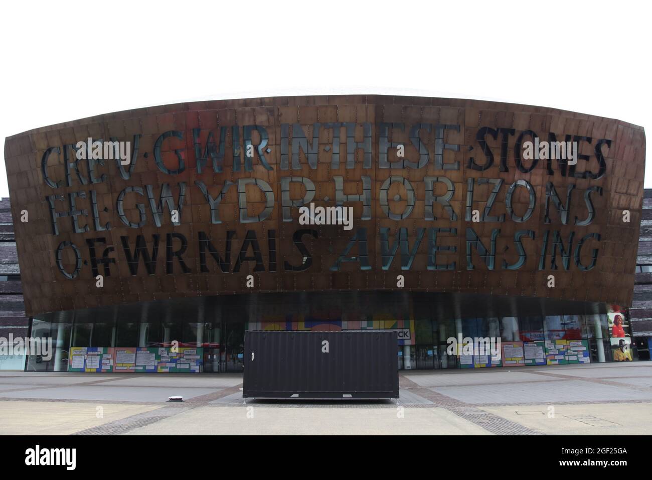 Wales Millennium Centre an arts centre, Mermaid Quay, Cardiff Bay, South Wales, UK, 2021, architect Jonathan Adams Stock Photo
