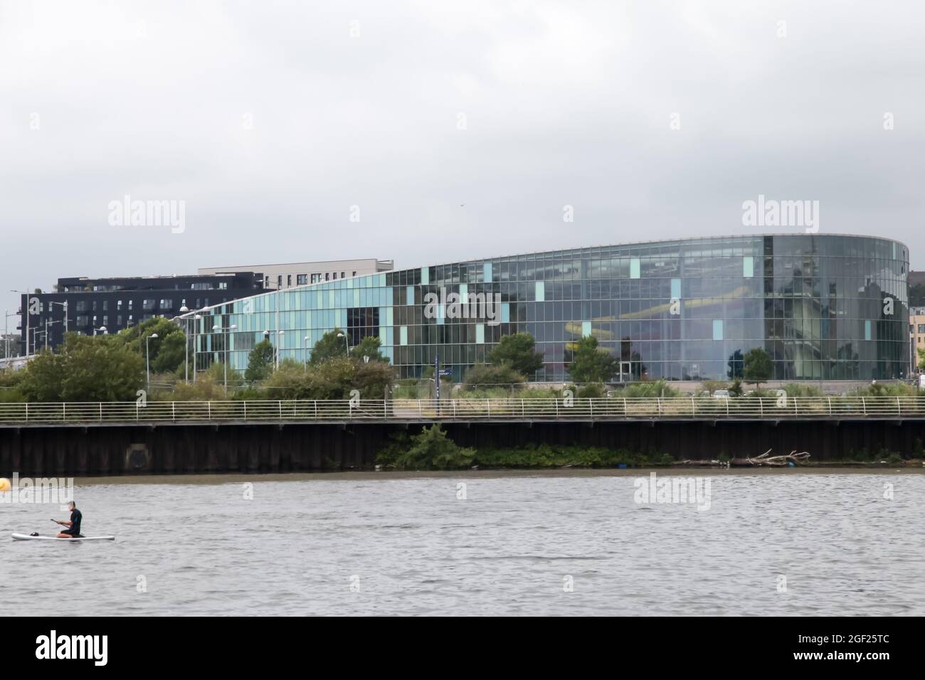 Cardiff International Pool, glass building, Cardiff city, South Wales, UK, 2021 Stock Photo