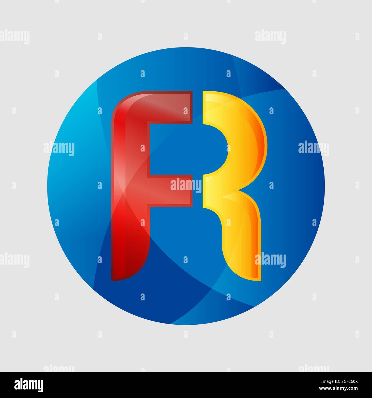 Design letter R on the round shape for your best business symbol ...