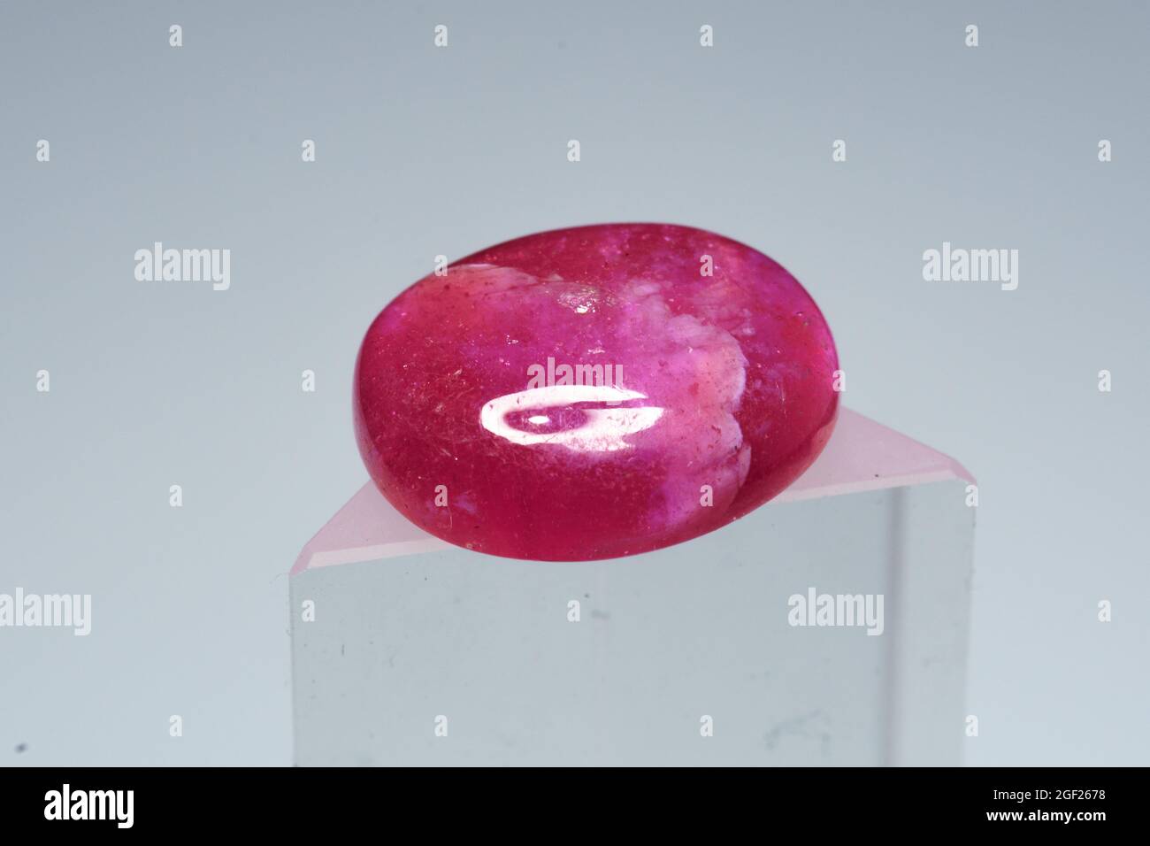 Natural gemstone ruby on white background Stock Photo - Alamy