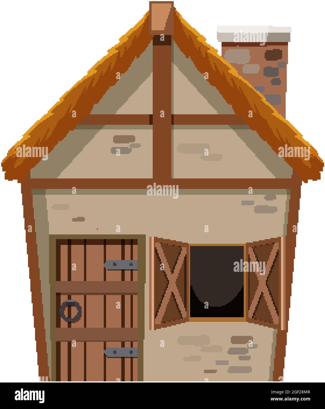 Isolated house on white background illustration Stock Vector Image ...