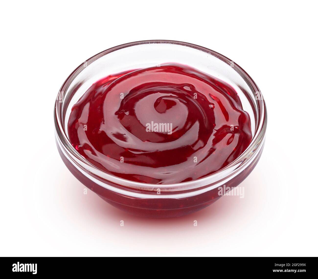 Cherry jam isolated on white background Stock Photo