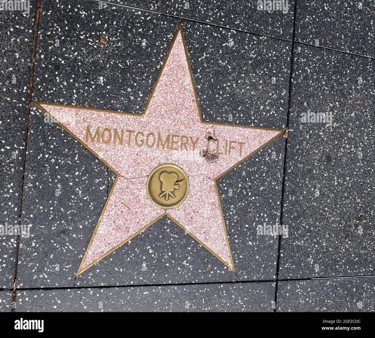 Hollywood, California, USA 17th August 2021 A general view of atmosphere of actor Montgomery Clift's Star on Hollywood Walk of Fame on August 17, 2021 in Hollywood, California, USA. Photo by Barry King/Alamy Stock Photo Stock Photo