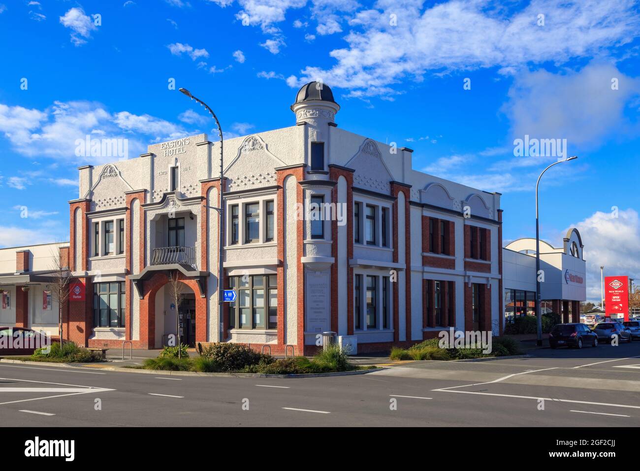 Foxton, New Zealand. The historic Easton's Hotel, opened in 1920. The