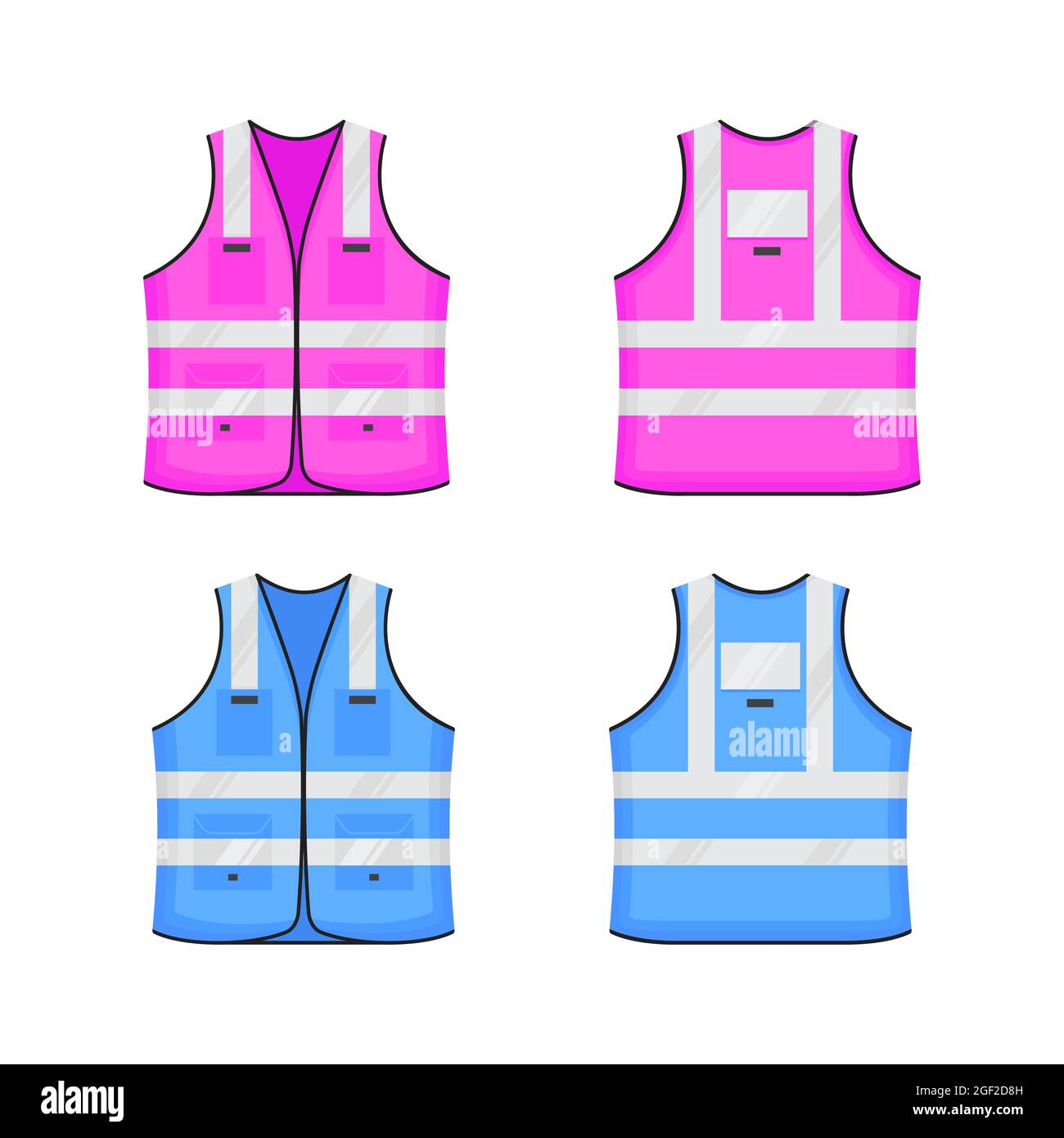 Safety reflective vest icon sign flat style design vector illustration ...