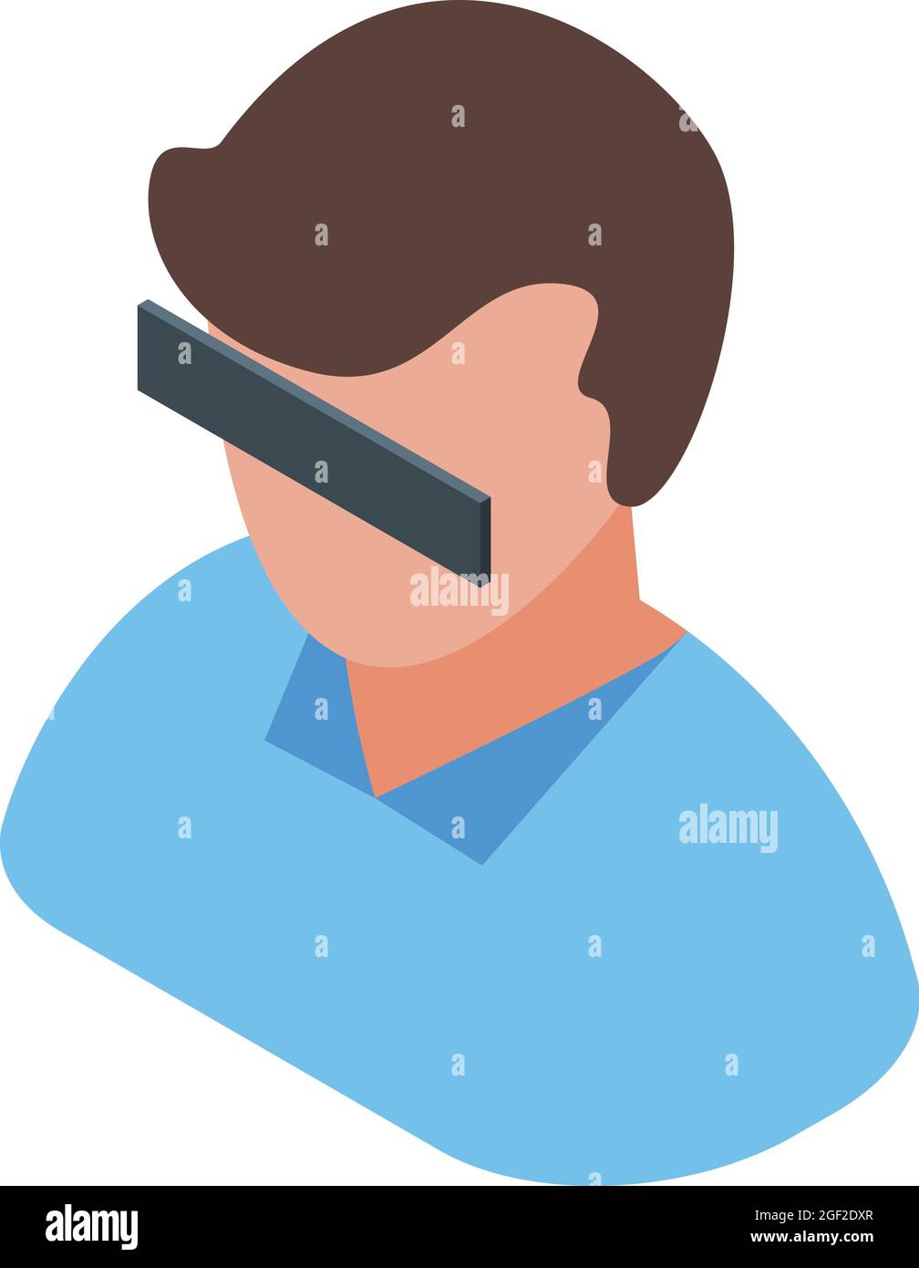 Agent person icon isometric vector. People face. Man character Stock ...