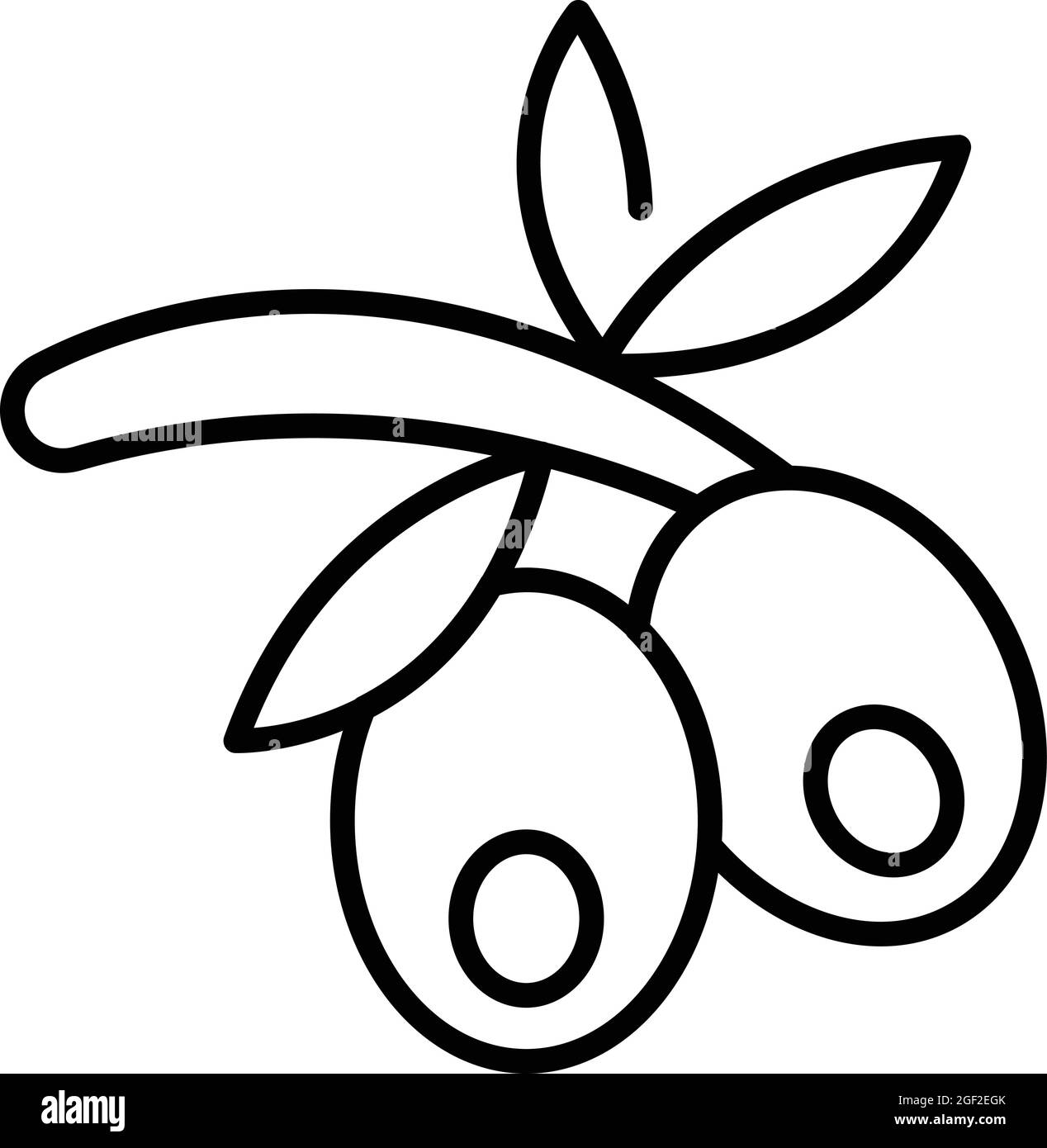 Italian olives icon outline vector. Branch tree olive. Oil leaf Stock