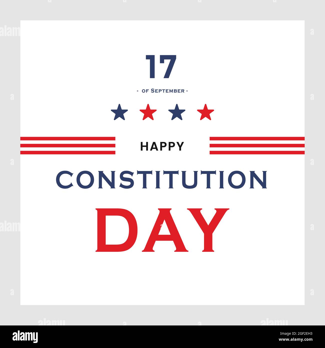 American constitution day national day of america for banner, social media, greeting, poster. vector eps 10 Stock Photo