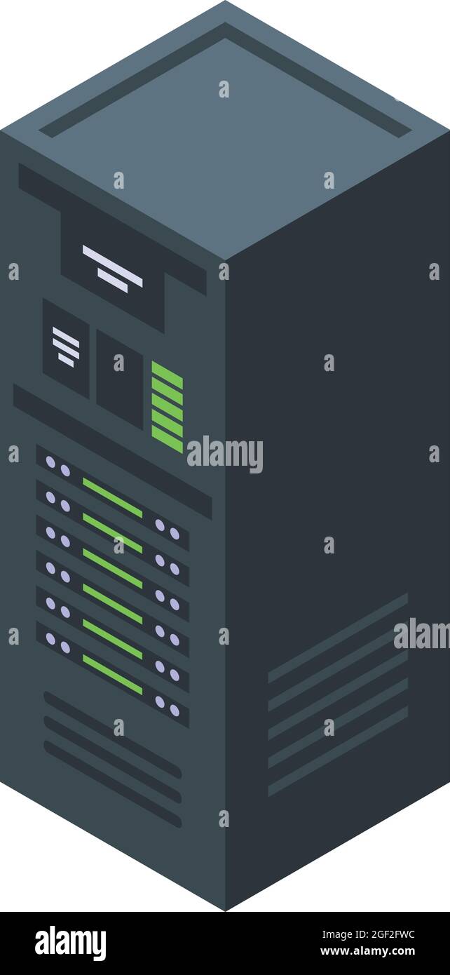 Server rack icon isometric vector. Web cloud. Internet network Stock ...