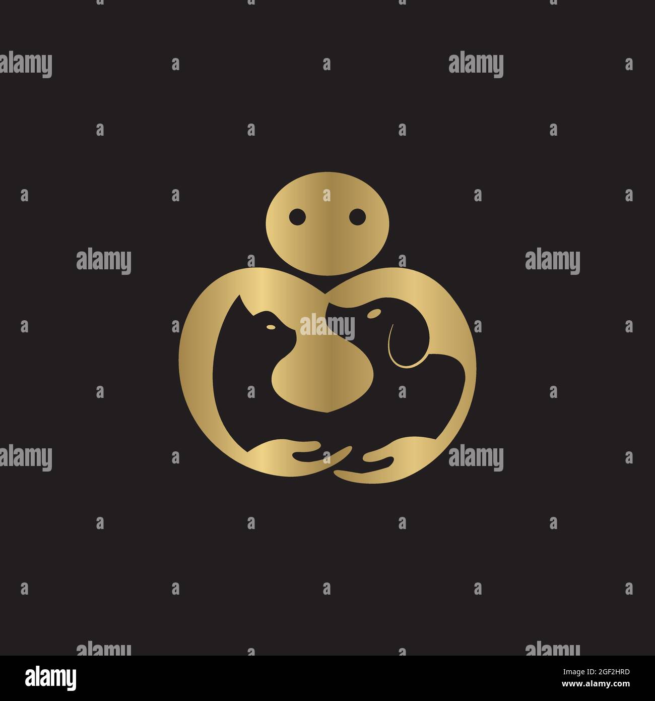 Pets care logo vector template Stock Vector