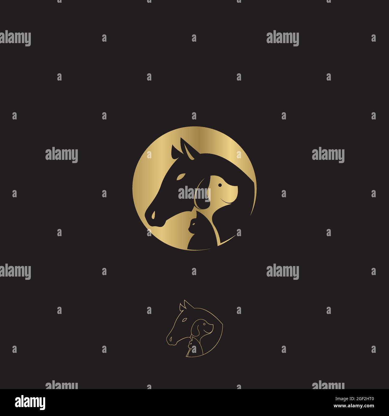 Pets care logo vector template Stock Vector
