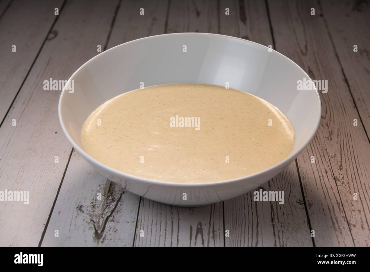 Recipe for custard, pastry base to accompany your desserts Stock Photo